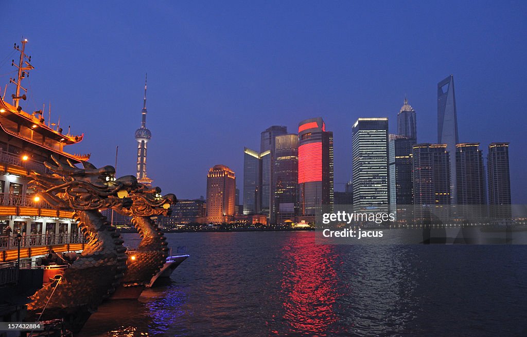 Lu Jiazui Economic zone in Pudong, Shanghai