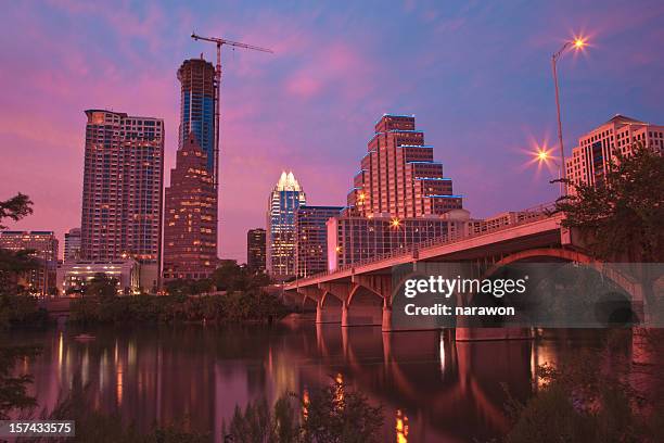 downtown in the city of austin - austin texas city stock pictures, royalty-free photos & images
