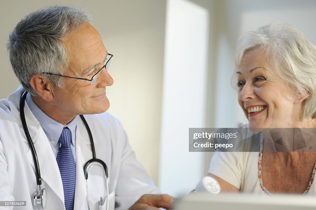 Senior Doctor and Patient