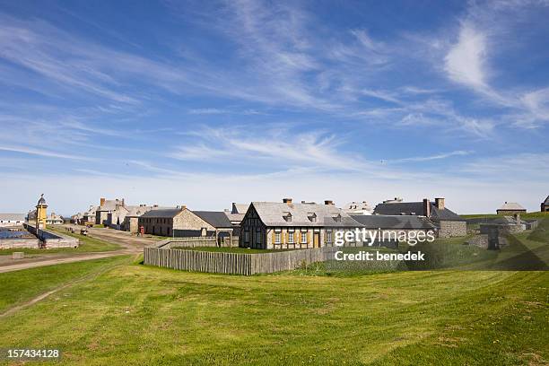 louisbourg, nova scotia, canada - cape breton island stockfoto's en -beelden