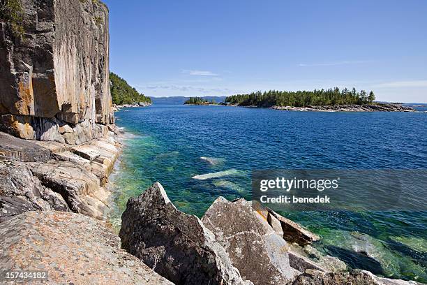 lago superior, ontario, canadá - norte fotografías e imágenes de stock