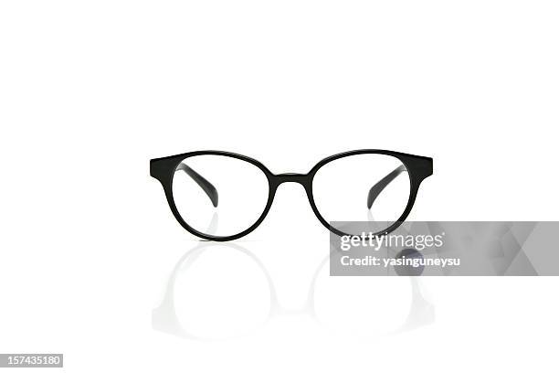 nerd glasses with reflection - eyeglasses 個照片及圖片檔