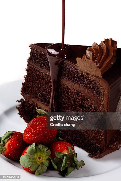 chocolate cake - chocolate drip stock pictures, royalty-free photos & images