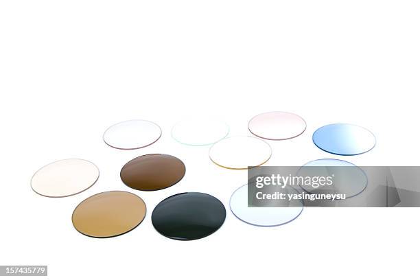 farbige gläser - monacle glasses stock-fotos und bilder