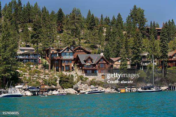 lago casas, califórnia - lago tahoe - fotografias e filmes do acervo