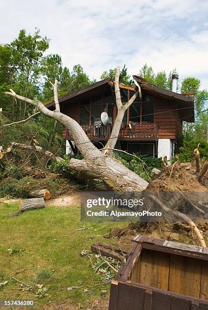 tornado aftermath &amp; destruction forces of nature - i - damaged house stock pictures, royalty-free photos & images