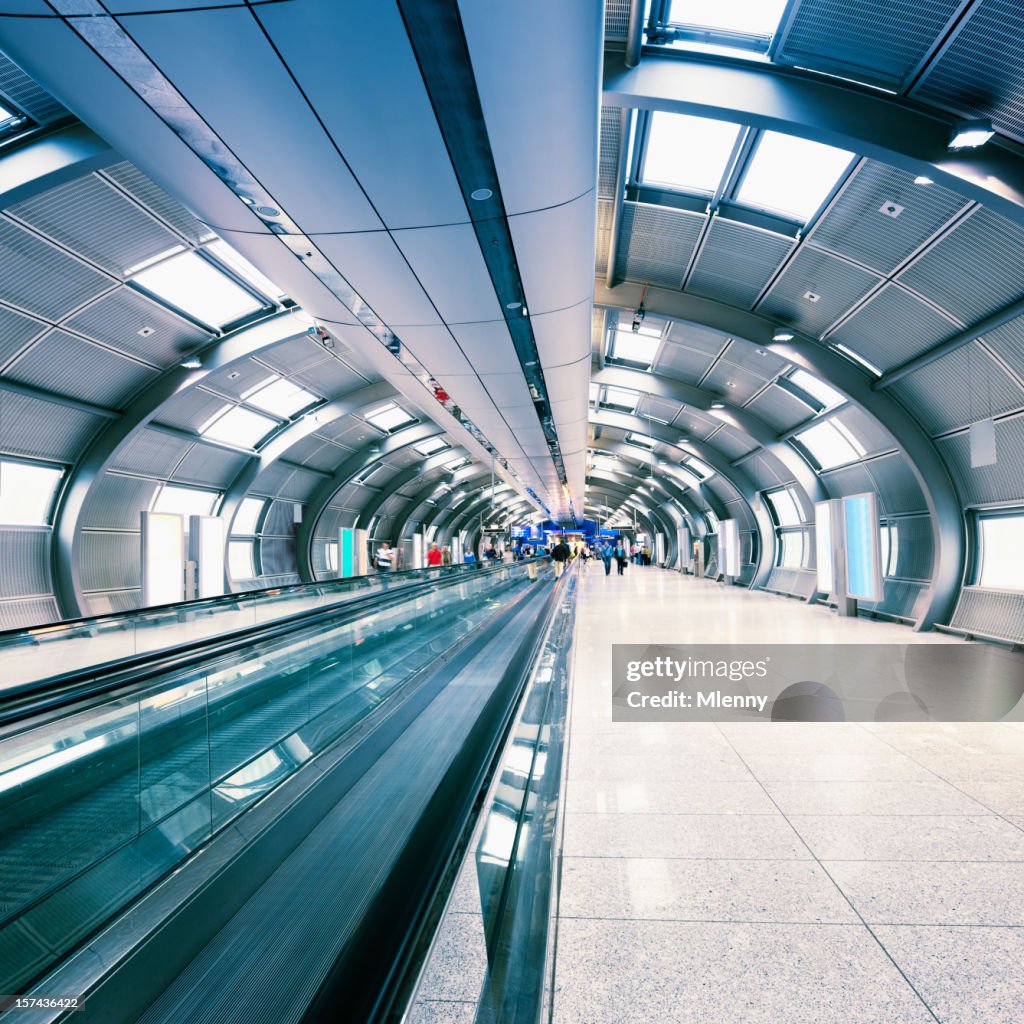 Futuristic Airport Walkway Tunnel