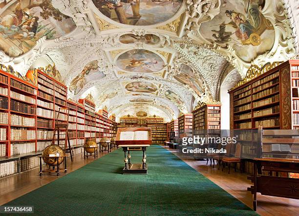old library in the prague - renaissance stock pictures, royalty-free photos & images