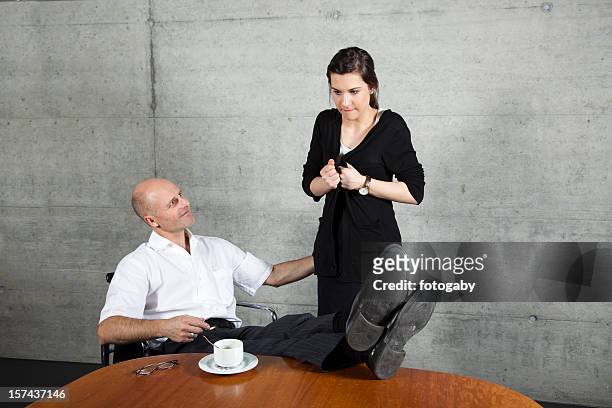 disgusted assistant - manhood stock pictures, royalty-free photos & images