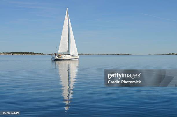 sailing in the archipelago, no national flag - one in three people stock pictures, royalty-free photos & images