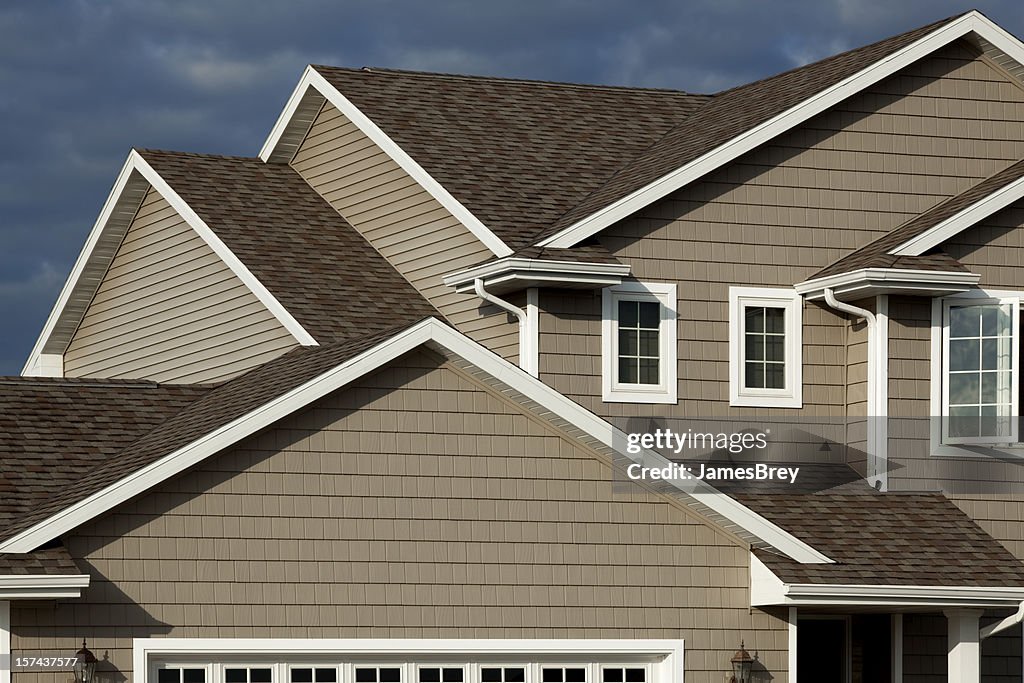 New Home, Vinyl Siding, Architectural Asphalt Shingle Roof, Real Estate