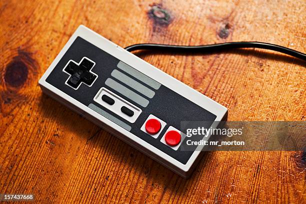 retro game console controller - joystick stock pictures, royalty-free photos & images