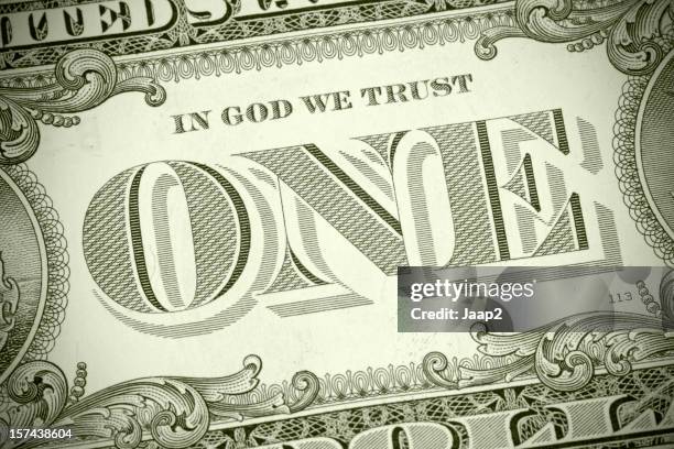 used us one dollar banknote with emphasis on "one", toned - god of wealth stock pictures, royalty-free photos & images