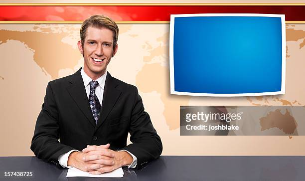 news anchor - newscaster stock pictures, royalty-free photos & images
