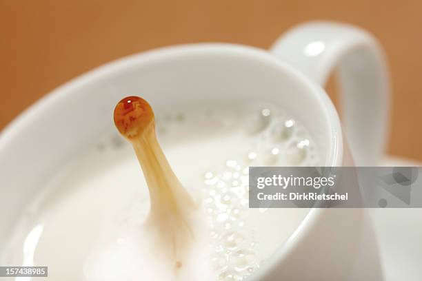 milky coffee. - cremig stock pictures, royalty-free photos & images