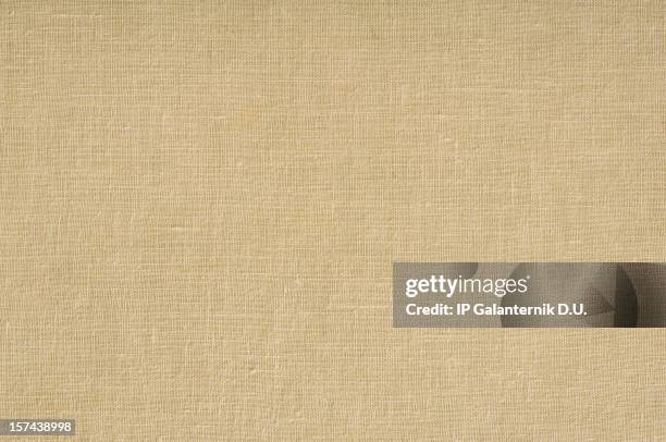 beige linen canvas texture. - hessian stock pictures, royalty-free photos & images