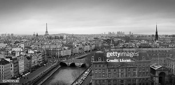 panoramica colpo di parigi (xxxl - boulevard foto e immagini stock