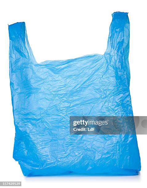 used plastic bag - shopping bags white background stock pictures, royalty-free photos & images