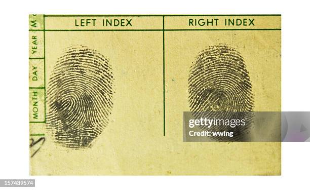 fingerprints.. the real thing! - wijsvinger stockfoto's en -beelden