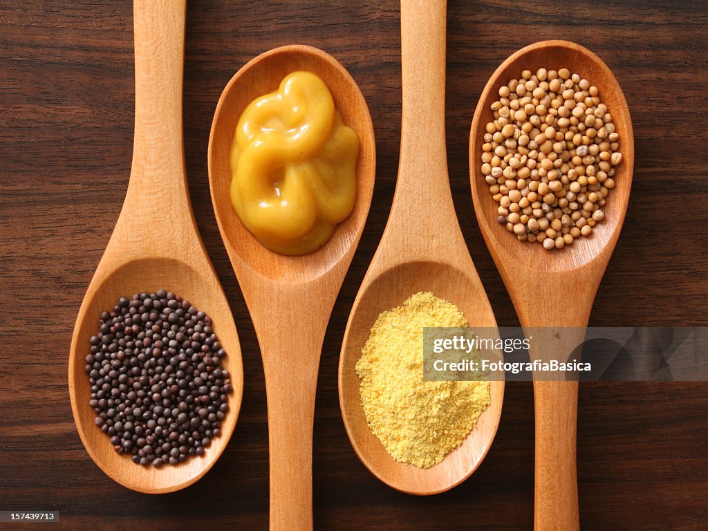 Mustard and spoons