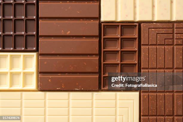 barras de chocolate - chocolate fotografías e imágenes de stock