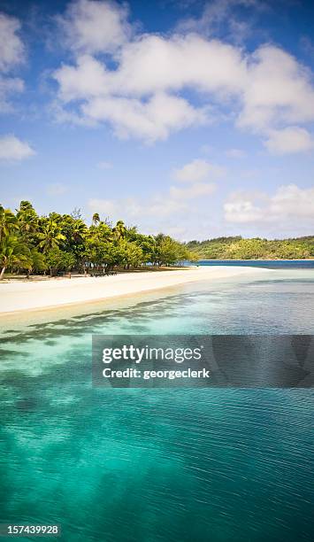 tropical beach sea and sky - yasawa island group stock pictures, royalty-free photos & images