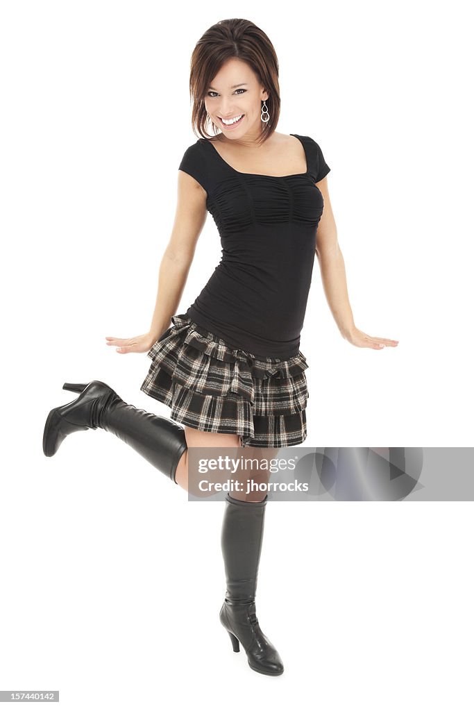 Stylish Young Woman Dancing