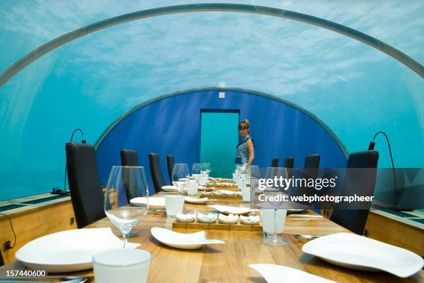 underwater restaurant - fish tank stock pictures, royalty-free photos & images