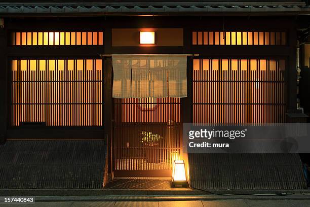 traditional japanese restaurant - japanese culture stock pictures, royalty-free photos & images