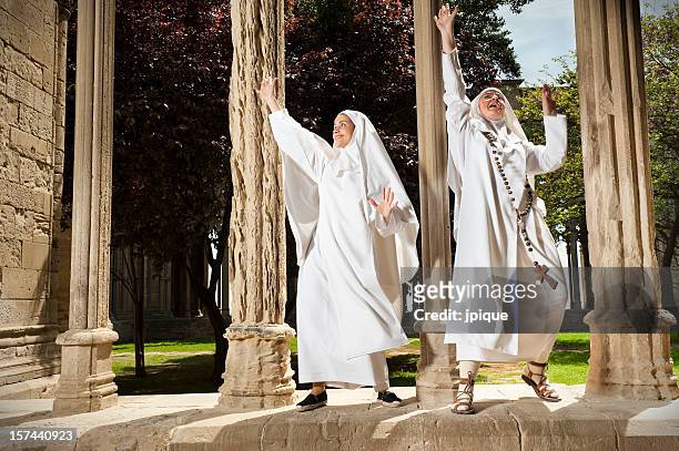 nuns dancing - nun stock pictures, royalty-free photos & images