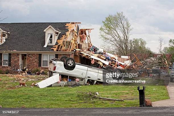 tornado victims - damaged stock pictures, royalty-free photos & images
