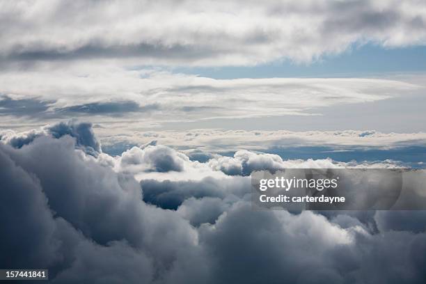 clouds from above - troposphere stock pictures, royalty-free photos & images