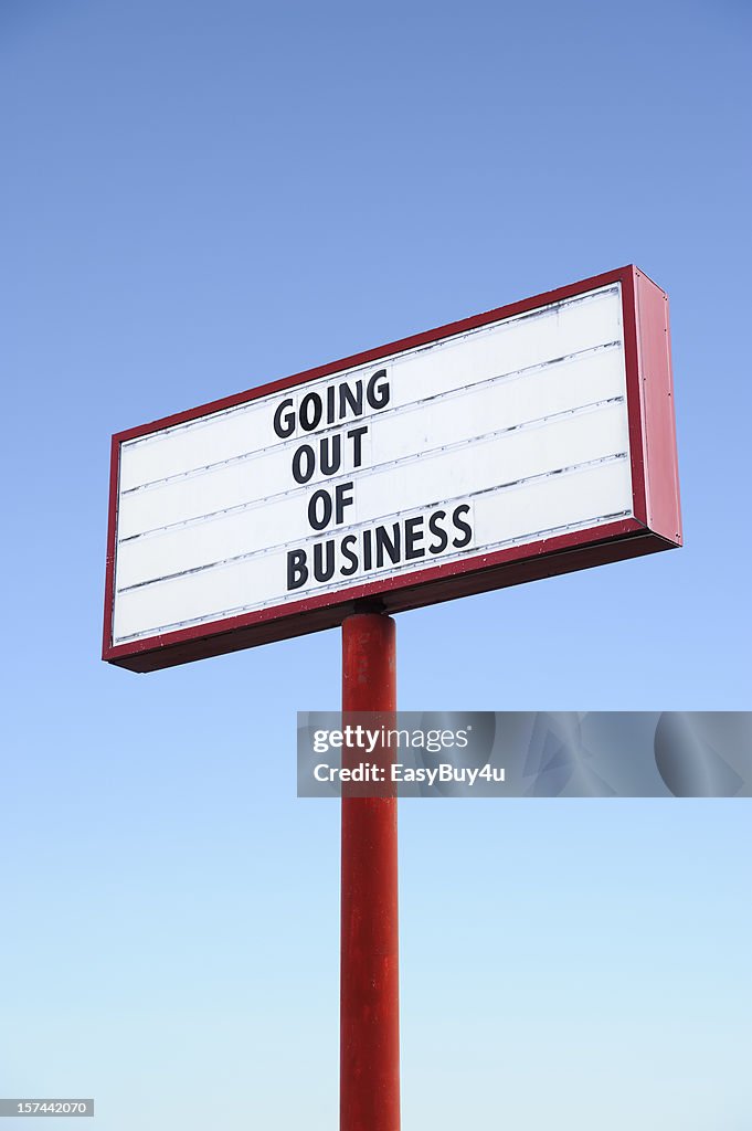 Going out of business-commercial sign