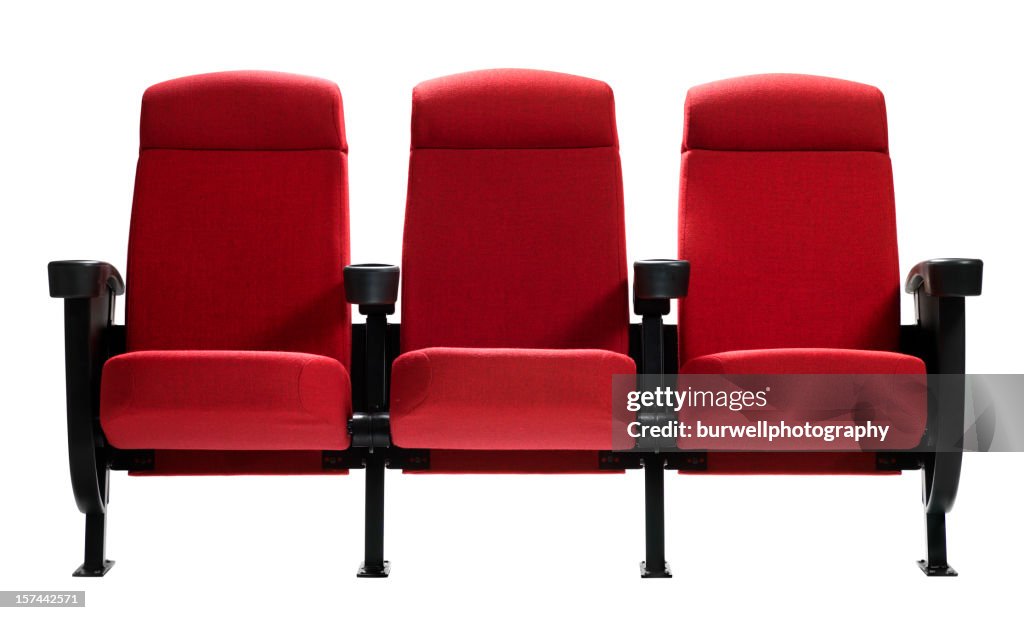 Three Theater Seats, Isolated