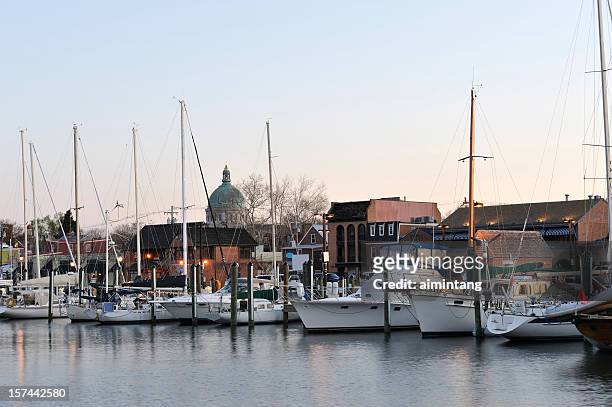marina at annapolis - annapolis stock pictures, royalty-free photos & images