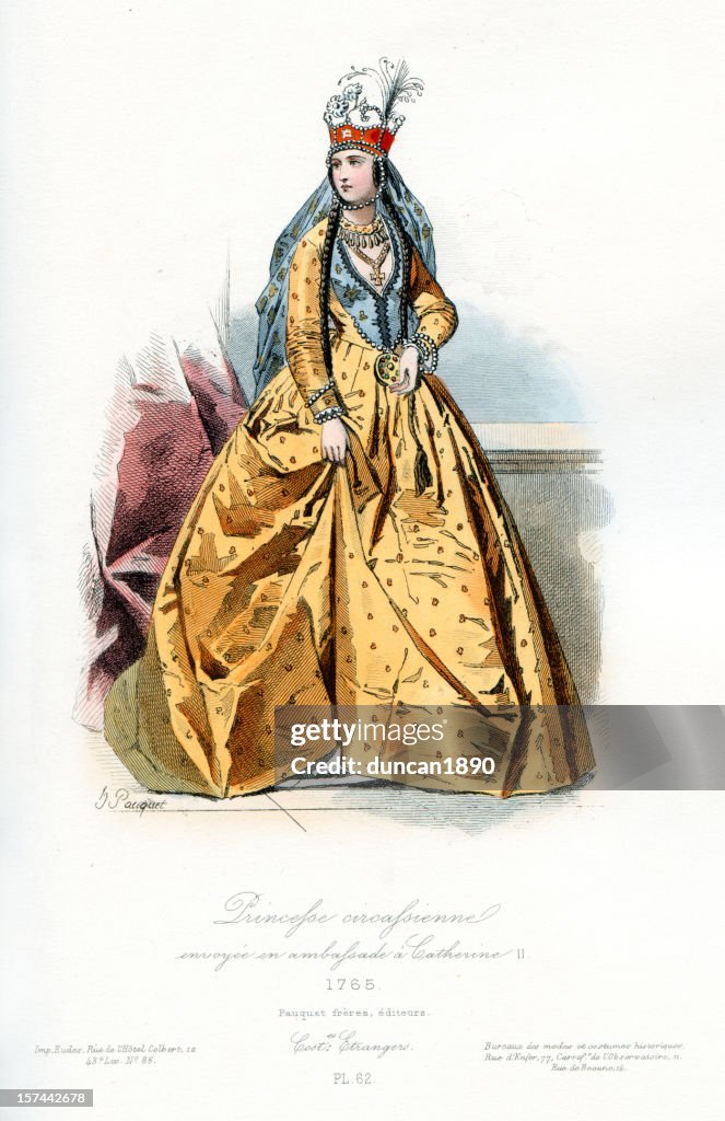 Circassian Princess tradicional de disfraz