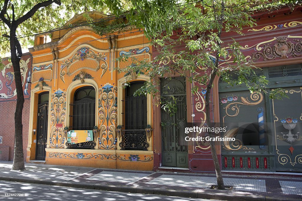 Colourful houses in Buenos Aires Argentina