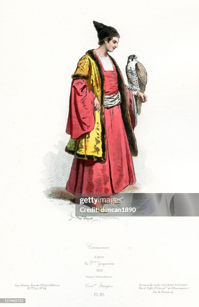 Circassian en traje de época