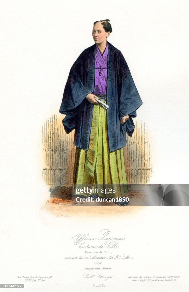 Japanese Man in Traditional Costume