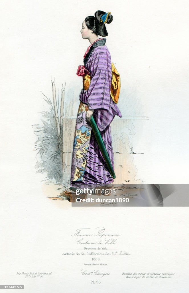 Janpanese Woman in Traditional Costume
