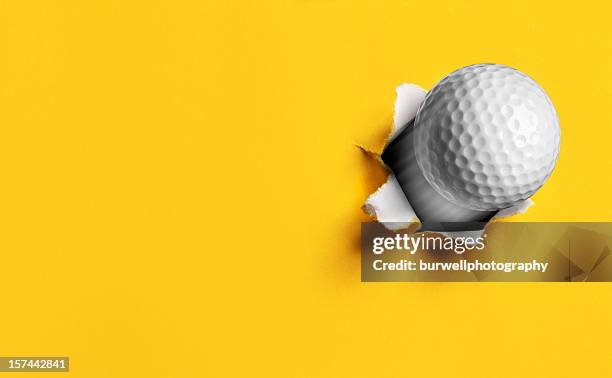 golfball fliegen - paper ball stock-fotos und bilder