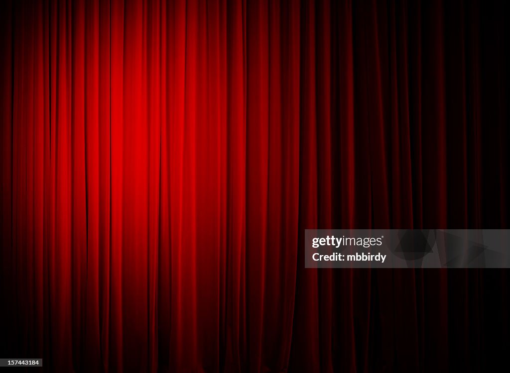 Red stage curtain