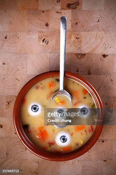human eye soup - cannibalism stock pictures, royalty-free photos & images