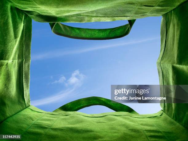 bottom of a re-usable bag - herbruikbare tas stockfoto's en -beelden