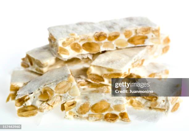 hard clásico turron (alicante - nougat fotografías e imágenes de stock