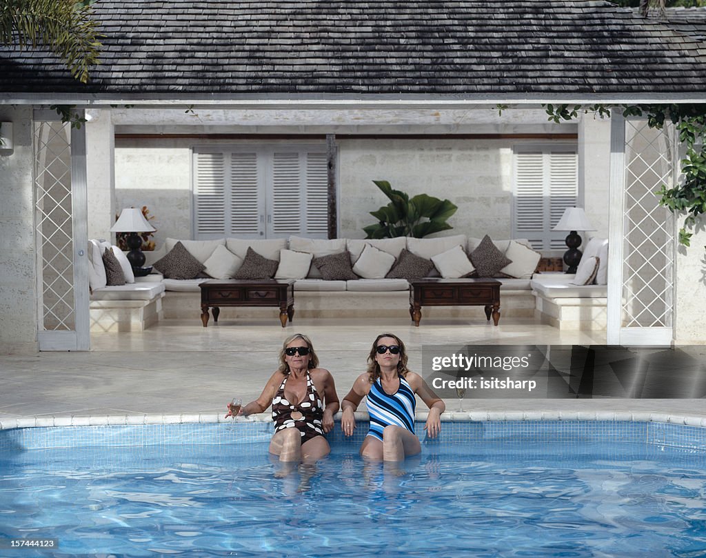 Women in pool