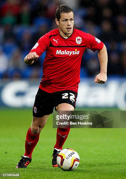 Heidar Helguson of Cardiff in action during the npower Championship match between Cardiff City and Sheffield Wednesday at the Cardiff City Stadium on...