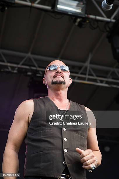 Vocalist Geoff Tate performs onboard Shiprocked! cruise on November 30, 2012 in Fort Lauderdale, Florida.