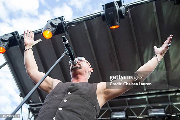 Vocalist Geoff Tate performs onboard Shiprocked! cruise on November 30, 2012 in Fort Lauderdale, Florida.