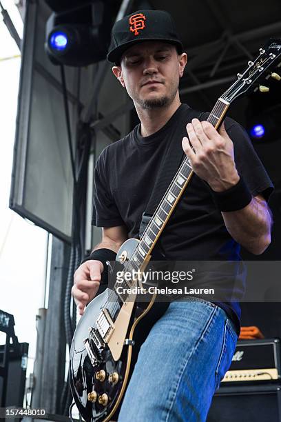 Guitarist Dan Beeman of Helmet performs onboard Shiprocked! cruise on November 30, 2012 in Fort Lauderdale, Florida.